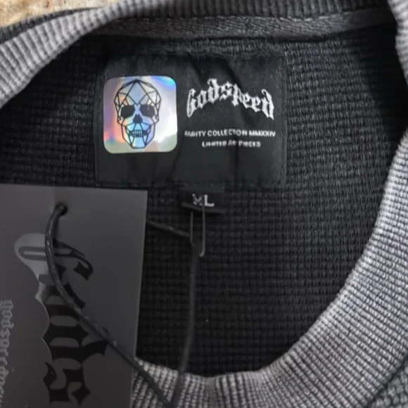 GODSPEED BLACK MONDAY LONG SLEEVE THERMAL TEE BLACK - MULTIPLE SIZES